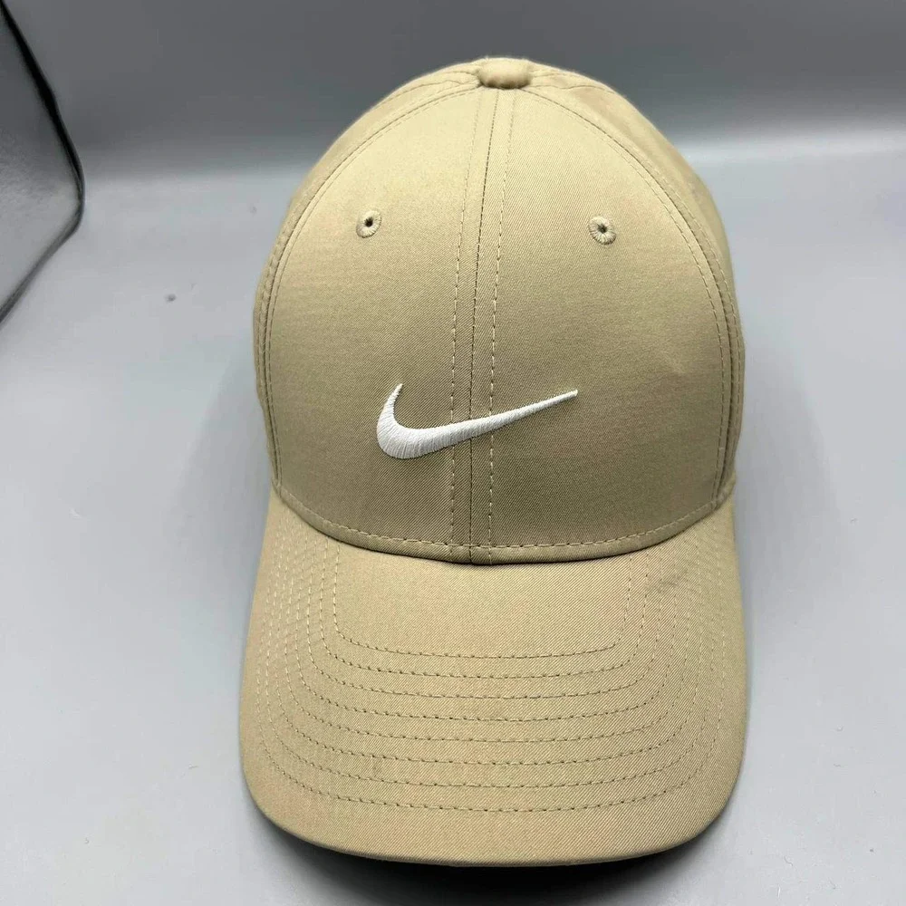 Nike Golf Hat Men Brown Legacy 91 Dri-Fit Embroidered‎ Swoosh Strap Back Cap